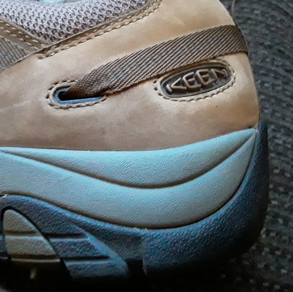 Keen - Men's Brown Soft Leather Steel Toe Hiking Trail Shoes. Size 14 - Picture 8 of 11